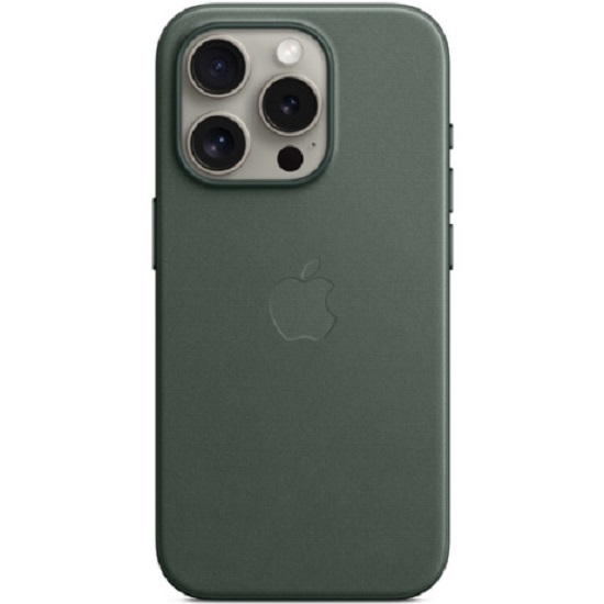 Силиконовый чехол FineWoven для iPhone 15 Evergreen