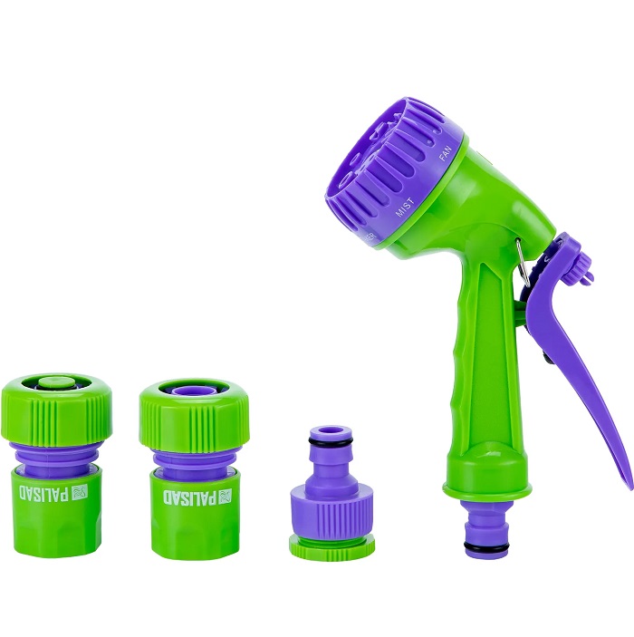 Набор для подключения шланга 3/4" (пистолет 7 режимов, адаптер, 2 соединителя)// Palisad 65178