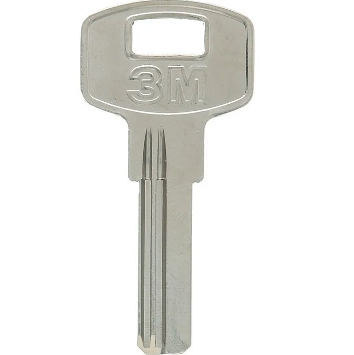 Заготовка ключа 3M 2 паза (27*8,6*2,3) ст. AP-1D Китай