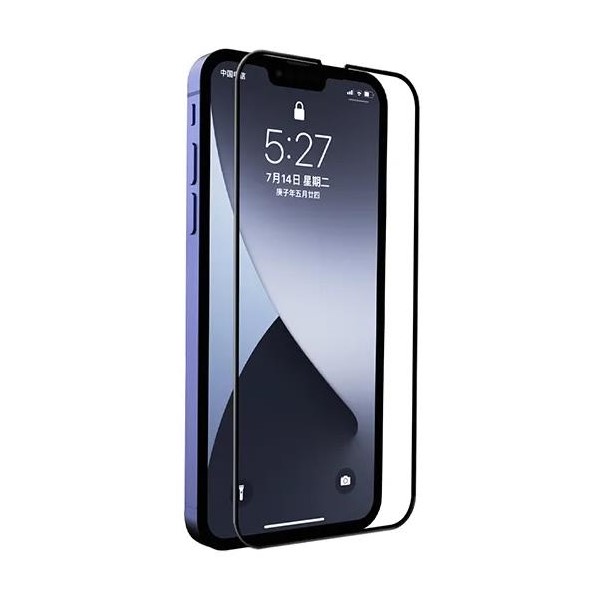Противоударное стекло 3D NONAME для iPhone 13/13 Pro, матовое, чёрное