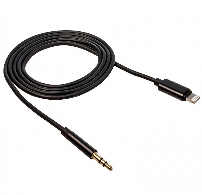 Переходник Jack 3.5 <--> Lightning WALKER WA-022 черный