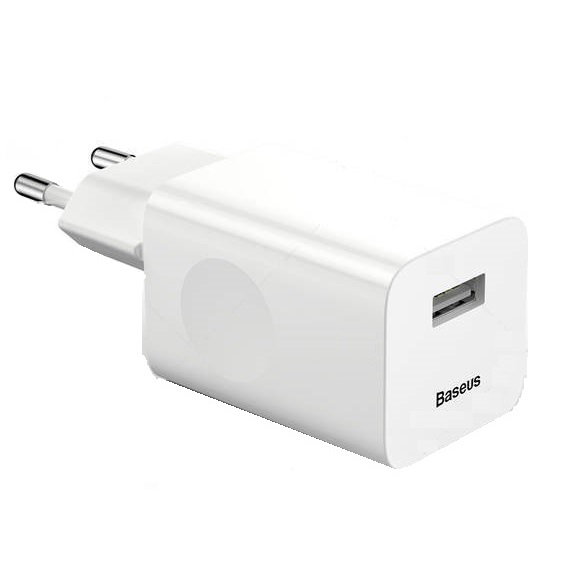 Сетевое ЗУ 1USB 3.4A BASEUS Charging (CCALL-BX02) белый, QC3.0
