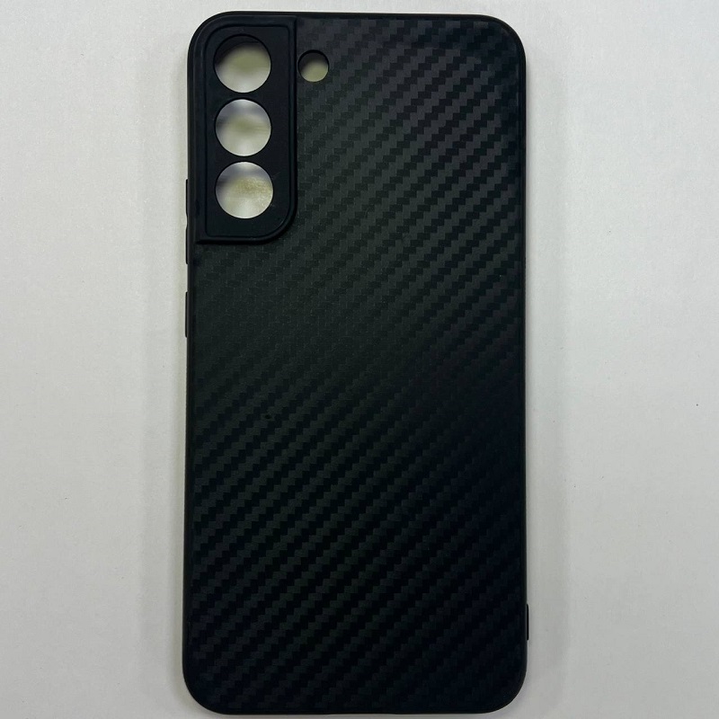 Силиконовый чехол CARBON дляSamsung Galaxy S22 Plus  чёрный