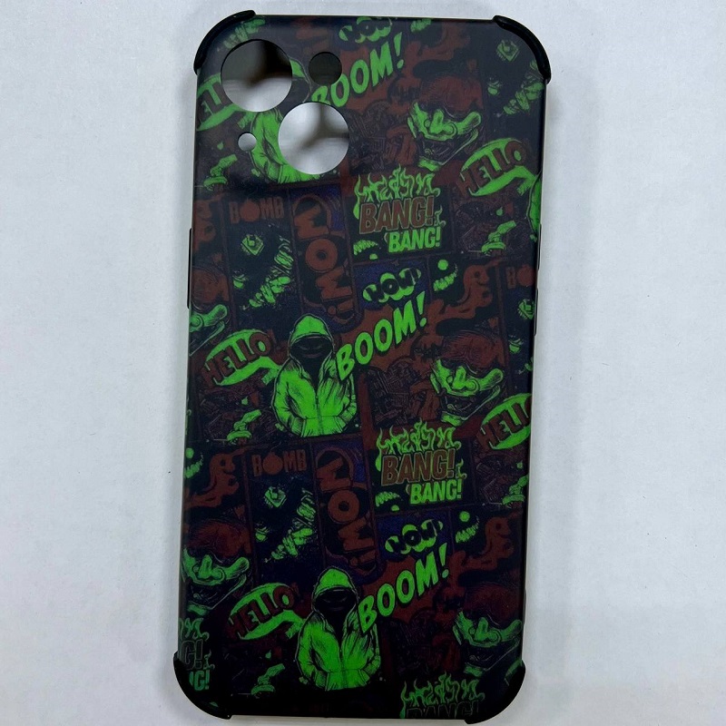 Задняя накладка MOBIS для iPhone 13 черная с рисунком