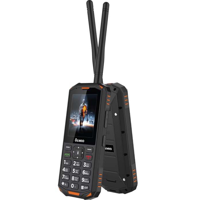 Телефон OLMIO X15 (черный-оранжевый)