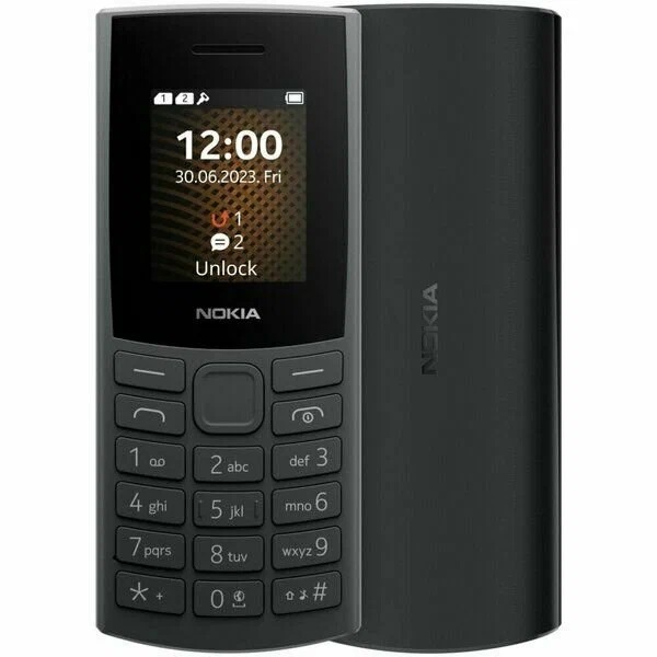 Телефон Nokia 106 TA-1564 DS CHARCOAL 4/4Mb черный