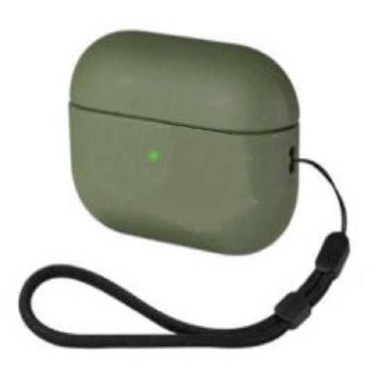 Силиконовый чехол Leather Case AirPods Pro 2 №04 зелёный