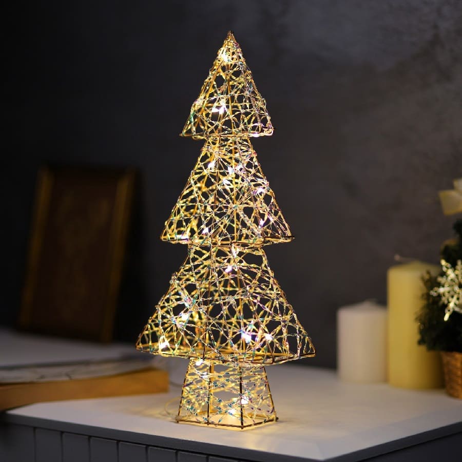 Светодиодная фигура «Ёлочка» 36х17х6 см, 20 LED свечение теплое белое 10439495