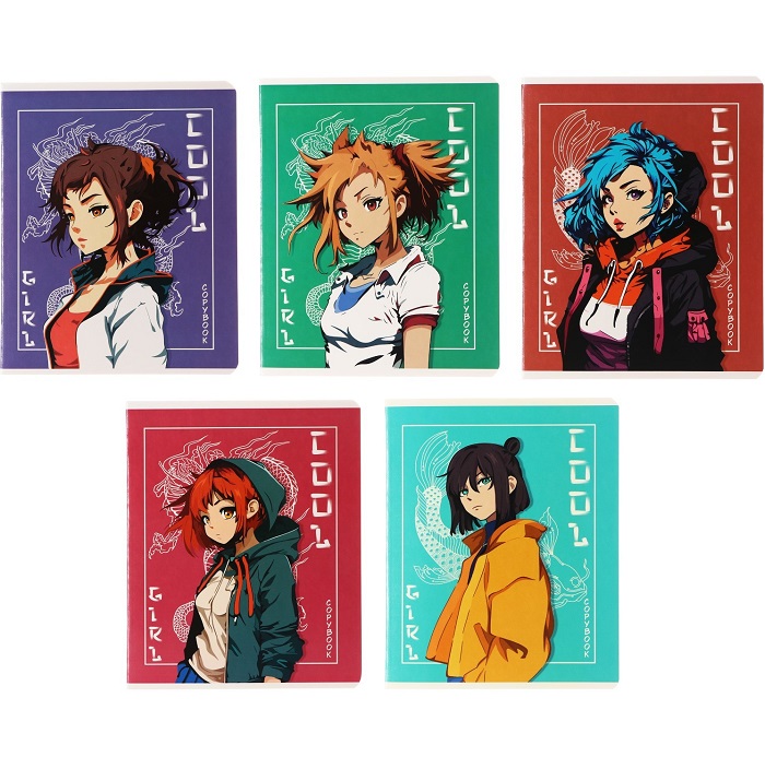 Тетрадь 48 листов в клетку Calligrata "CoolGirl" МИКС