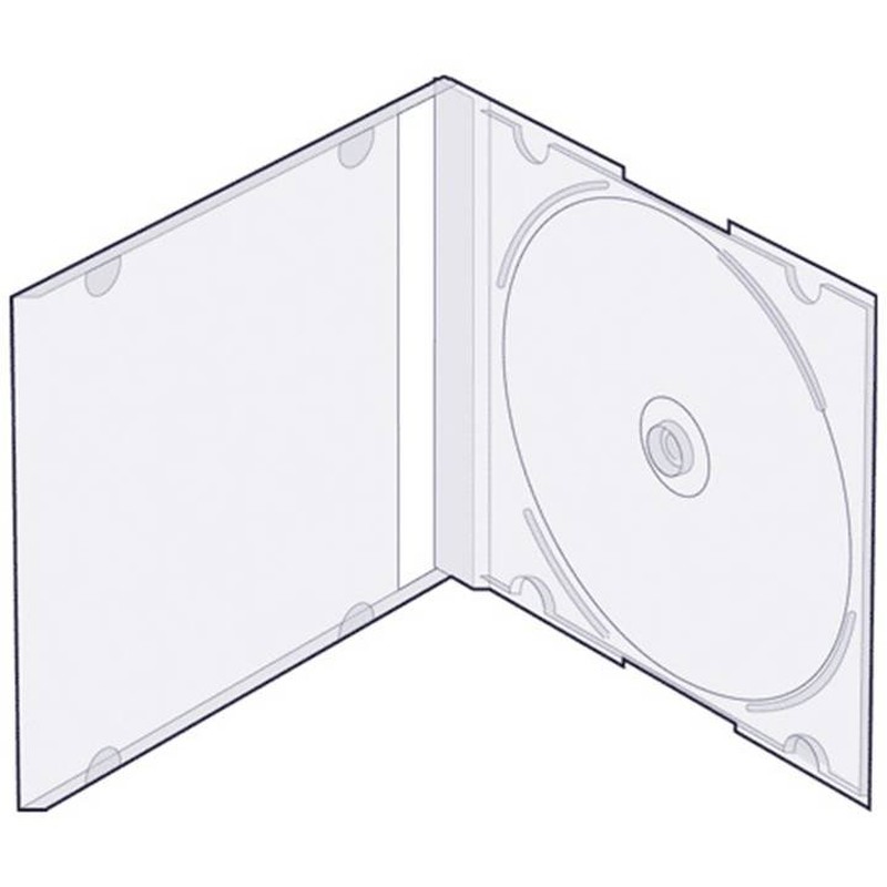 Футляр 1CD SLIM (прозрачный) (200)