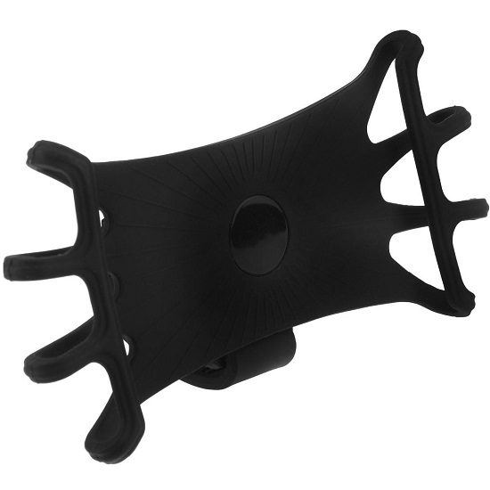 Держатель для телефона на велосипед Luazon, поворотный, силиконовый, до 6.5", чёрный