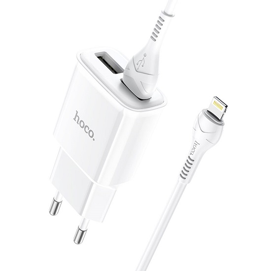 Сетевое ЗУ 2USB 2.4A HOCO C88A, Star, белый