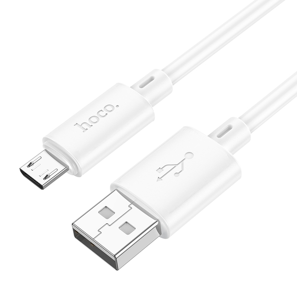 Кабель USB <--> microUSB 1.0м HOCO X88, белый