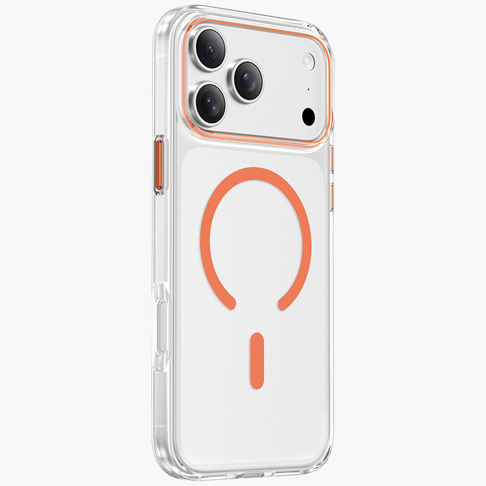 Задняя накладка KEEPHONE AURORA MAGSAFE для iPhone 17 PRO MAX, ORANGE