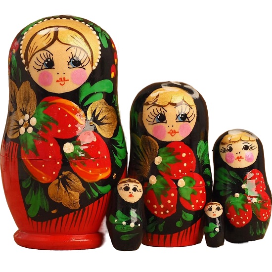 Матрешка "Платочек", 5-кукольная, 10-13 см, ручная роспись 5492843