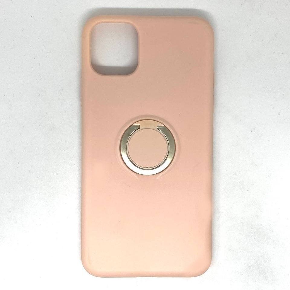Задняя накладка ZIBELINO Soft Case для iPhone 11 Pro Max (розовый песок) с кольцом