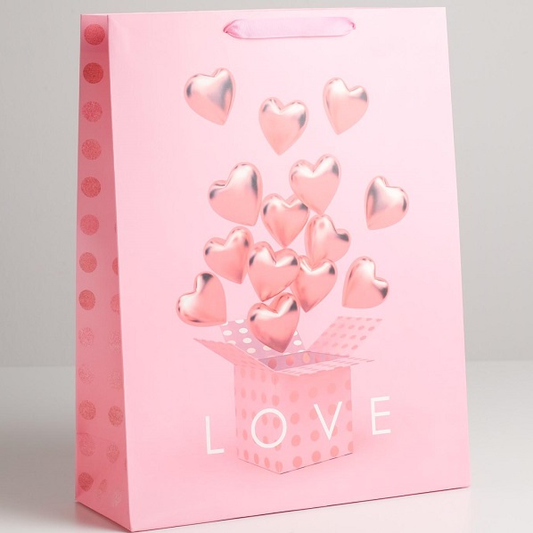 Пакет ламинированный вертикальный LOVE, L 31 × 40 × 11,5 см   5187562