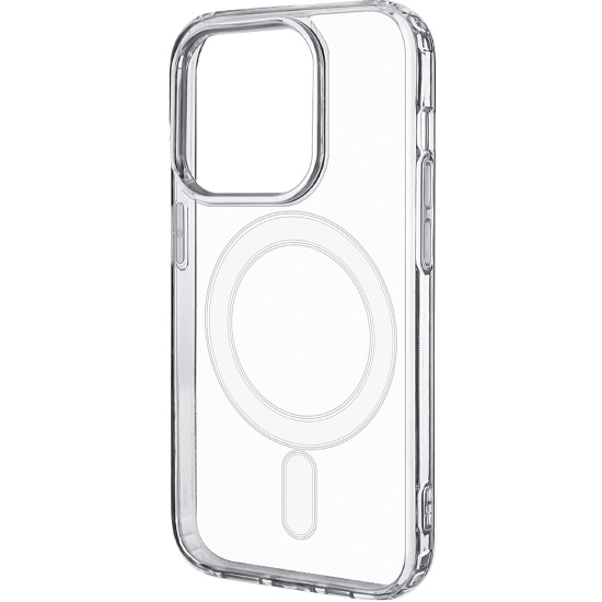 Силиконовый чехол Clear Case MagSafe для iPhone 15 Pro прозрачный(в техпаке)