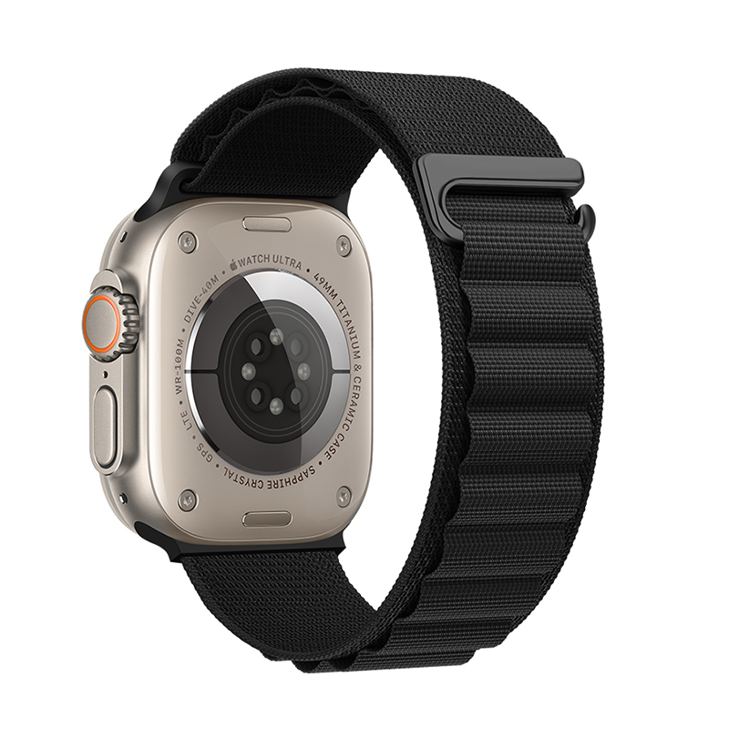 Тканевый ремешок HOCO WA20 для APPLE Watch 42/44/45/49mm, чёрный
