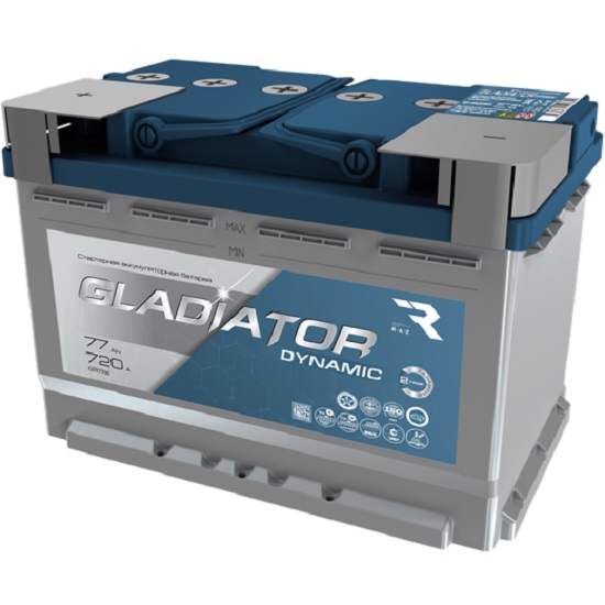 Аккумулятор GLADIATOR Dynamic 6ст-77.1 Ач, 720A, L3, прямая, 276х175х190/ GDY7710