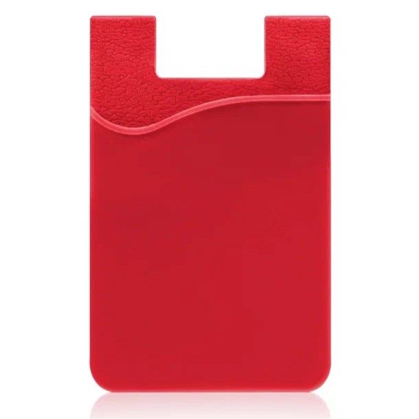 Кошелек для карт DF на смартфон (силиконовый) CardHolder-01 (red)