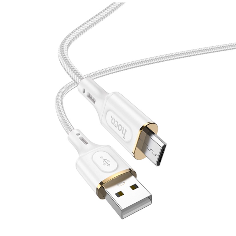 Кабель USB <--> microUSB  1.0м HOCO X95 Goldentop, белый