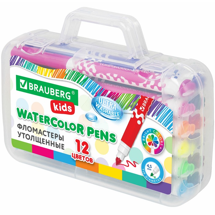 Фломастеры BRAUBERG KIDS 12 цв 152185