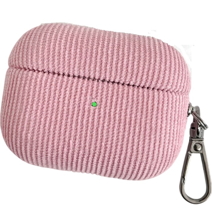 Чехол МОБИС для AirPods 4  пластик + тестиль с карабином "Вельветовый"