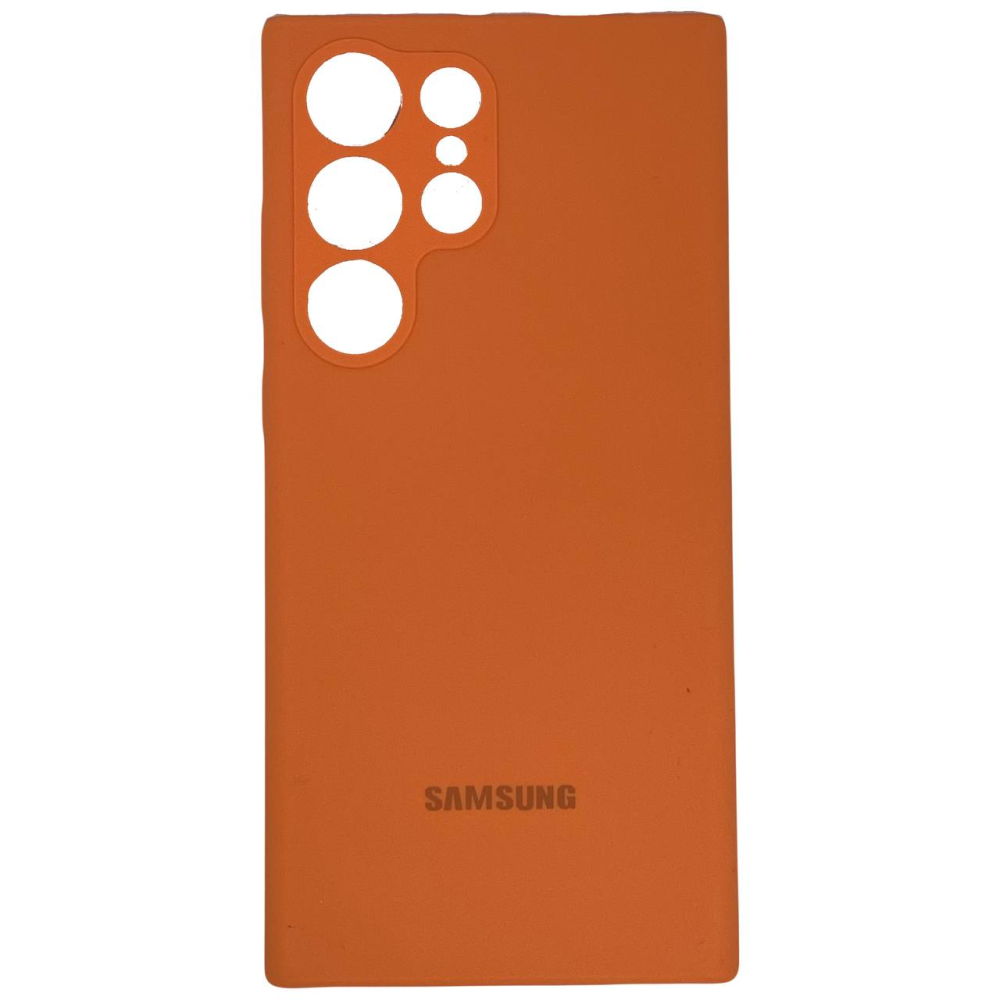 Силиконовый чехол SILICONE CASE для Samsung Galaxy S23 Ultra №02 Оранжевый