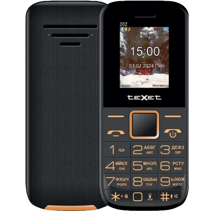 Телефон TEXET TM-202 черный