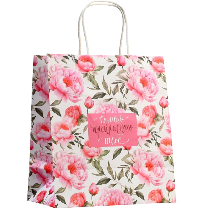 Пакет «Самого прекрасного», цветы, 22 х 25 х 12 10200593