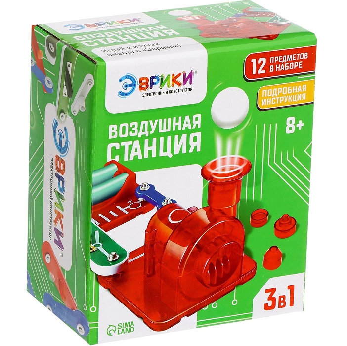 Конструктор электронный Эврики «Воздушная станция», 13 деталей, 3 в 1