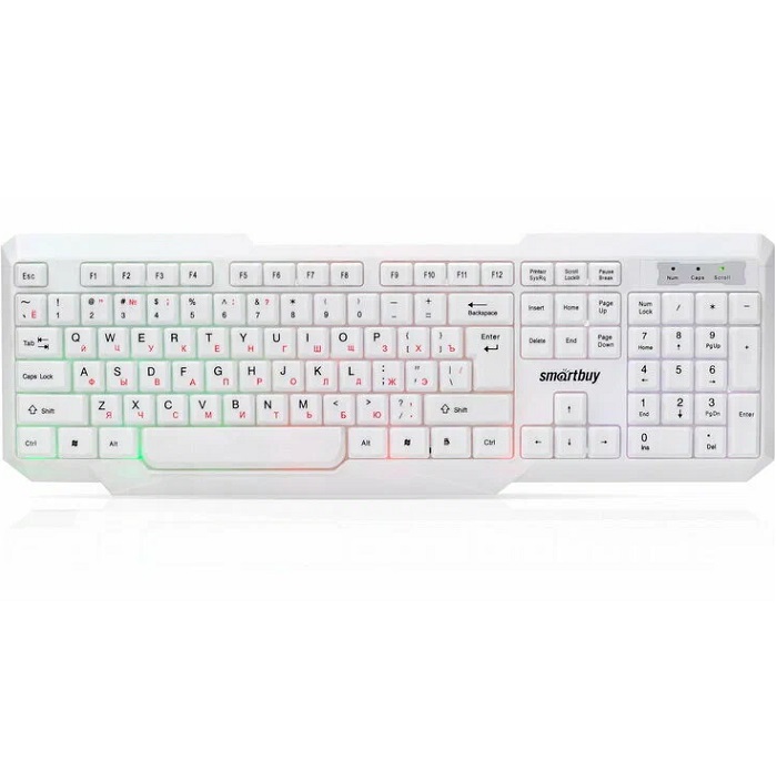 Клавиатура SMARTBUY ONE 333 белая, с подсветкой