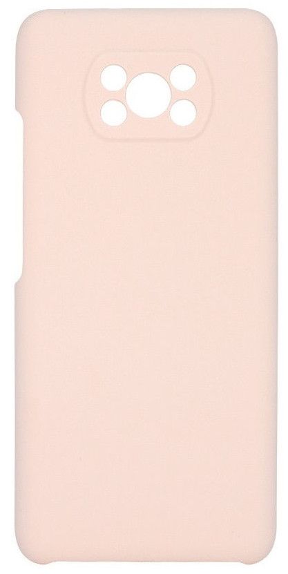Задняя накладка SILICONE COVER для Xiaomi Poco X3 розовая