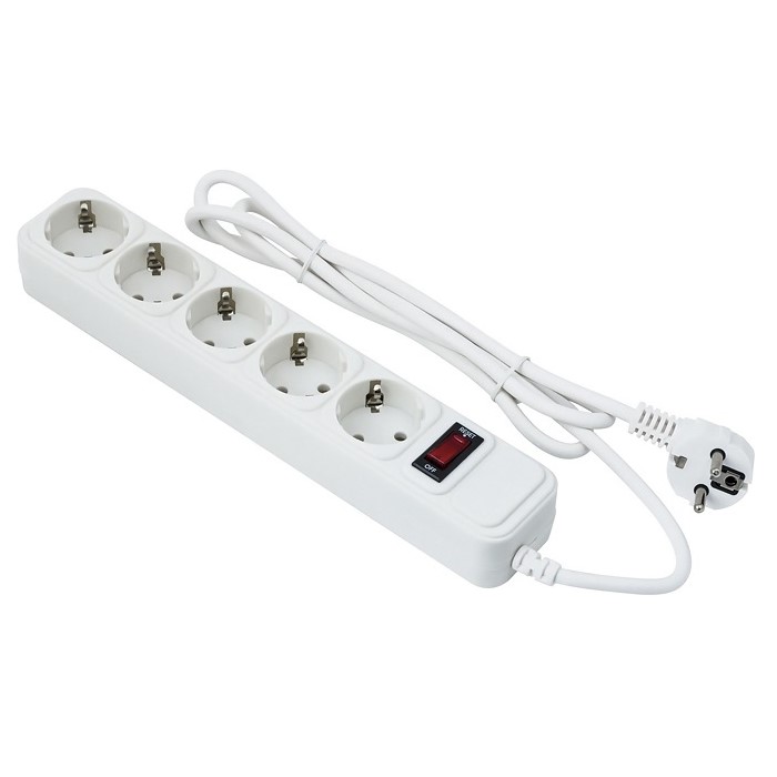 Сетевой фильтр  1.8м EXEGATE EX221174RUS SP-5-1.8W, 5 розеток, евровилка, белый