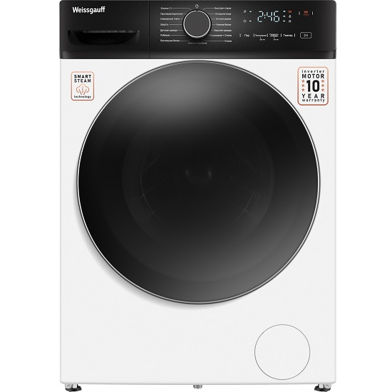 Стиральная машина Weissgauff WM 4627 Touch Inverter Steam белый, загрузка фронтальная 7 кг, 1200 об/мин., класс: А+++