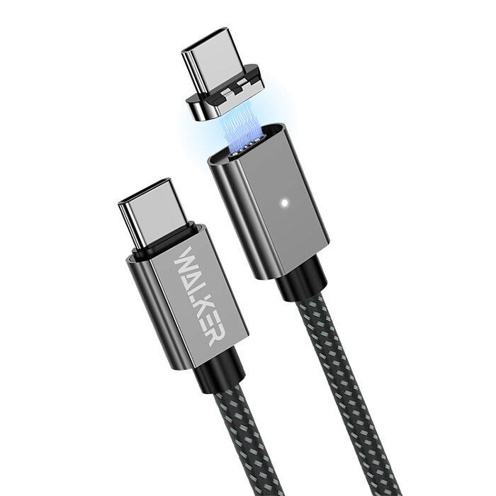 Кабель Type-C <--> Type-C  1.5м WALKER C990 черный, 100W