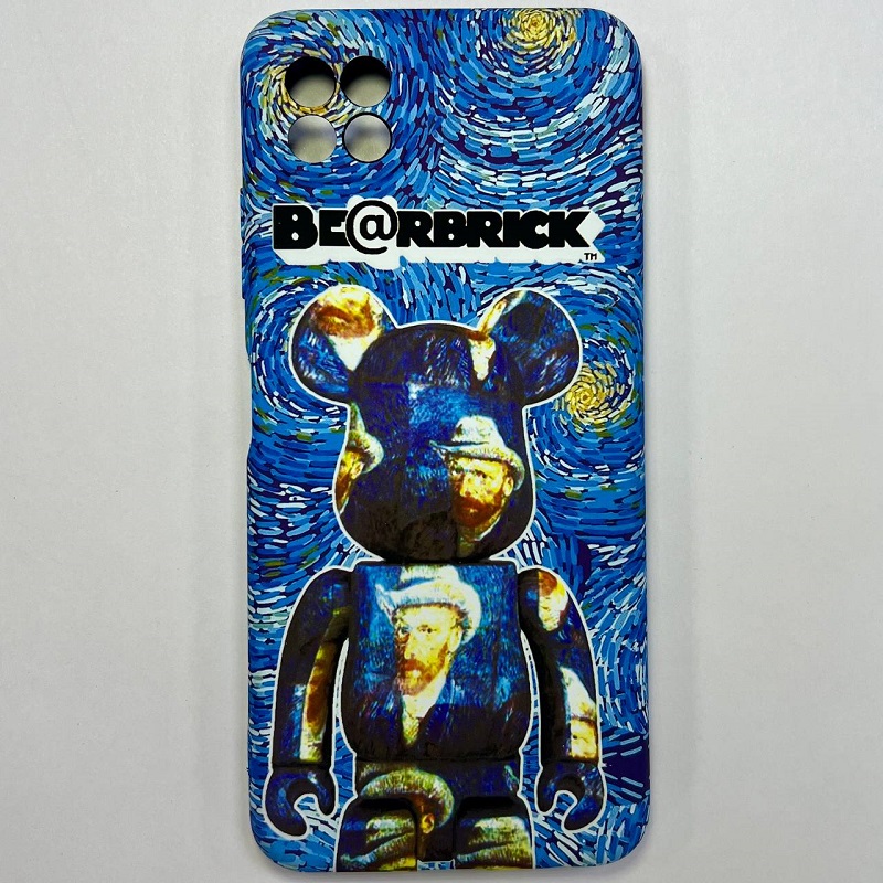 Задняя накладка MOBIS для Samsung Galaxy A22s черная с рисунком