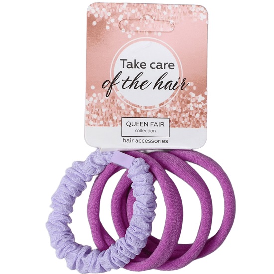 Резинка для волос "Аделин" (набор 4 шт) классика, 4 см, микс   9887955