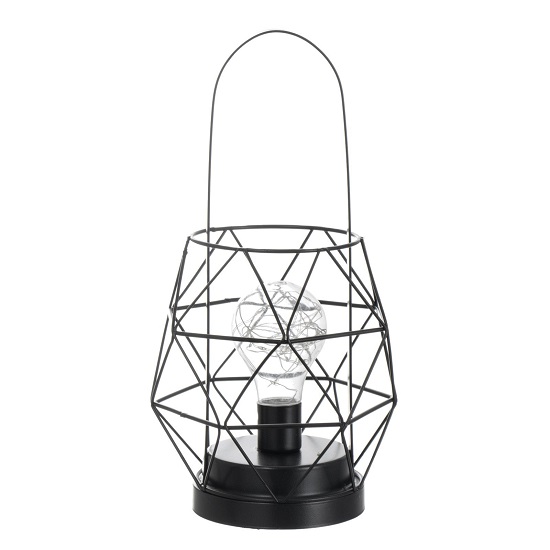Ночник "Фонарь" LED от батареек ААА чёрный 14х14х27 см RISALUX  9364284