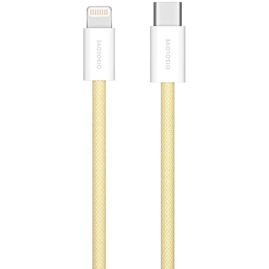 Кабель Lightning <--> Type-C  1.0м Xiaomi (Mi) SOLOVE 20W PD 3А (DW6 Yellow), желтый