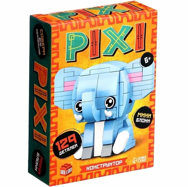 Конструктор «PIXI. Слоник», мини блоки, 129 деталей 10114287