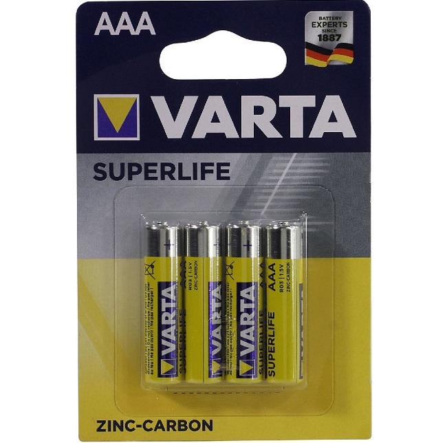 Элемент питания VARTA R03 SUPER LIFE BL-4 (4/48/96)