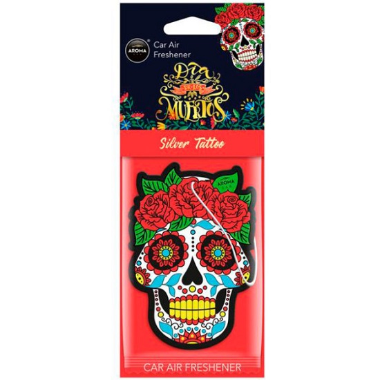 Ароматизатор AROMA Car Dia de Muertos Silver Tatoo