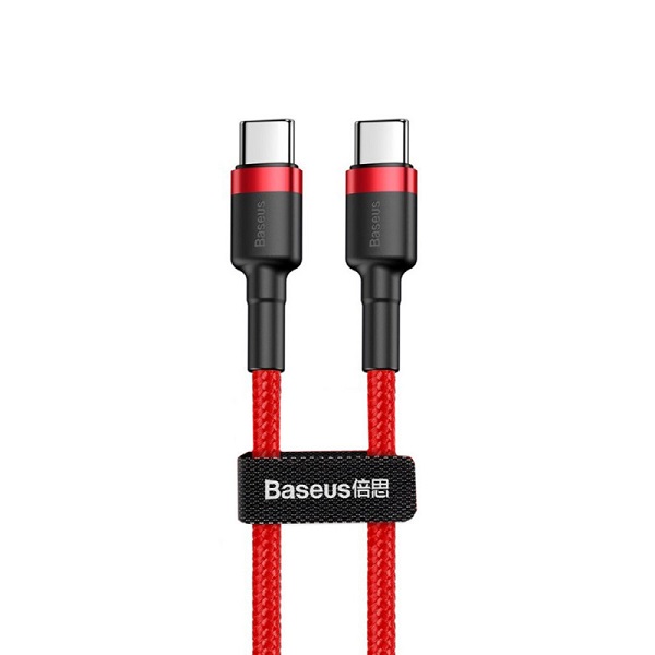 Кабель Type-C <--> Type-C  2.0м BASEUS Cafule красный, чёрная вставка