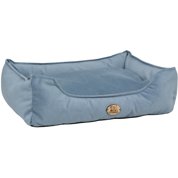 Лежанка, велюр, 55 х 40 х 15 см, голубая 9518196