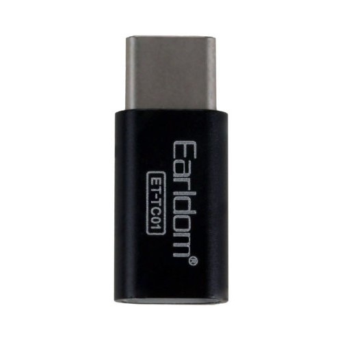 Переходник OTG Type-C EARLDOM ET-TC01 microUSB плоский, серебряный