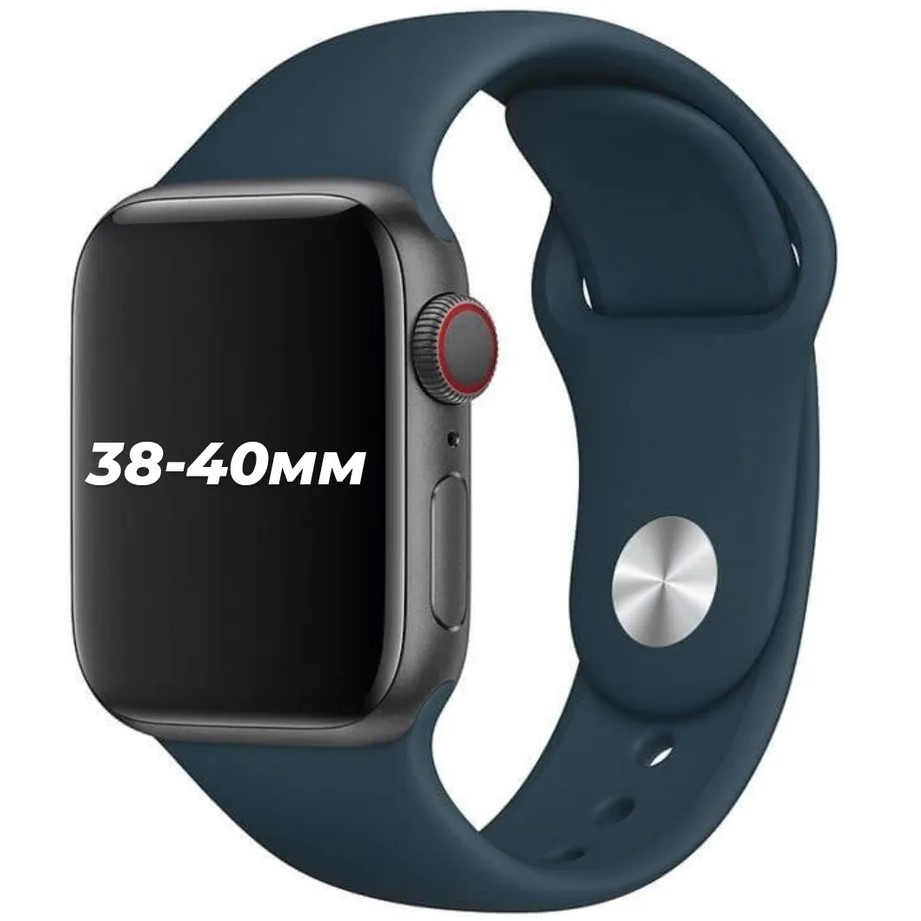 Силиконовый моно-ремешoк NONAME для Apple Watch 38/40mm (159mm) тёмно-синий