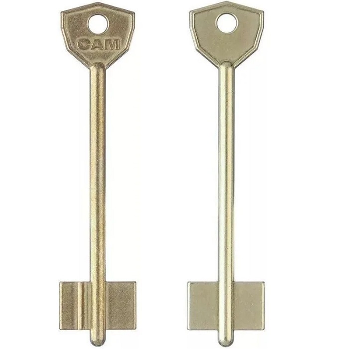 Заготовка ключа САМ-4 (101*22,6*14,3 мм) РФ, латунь жёлт.