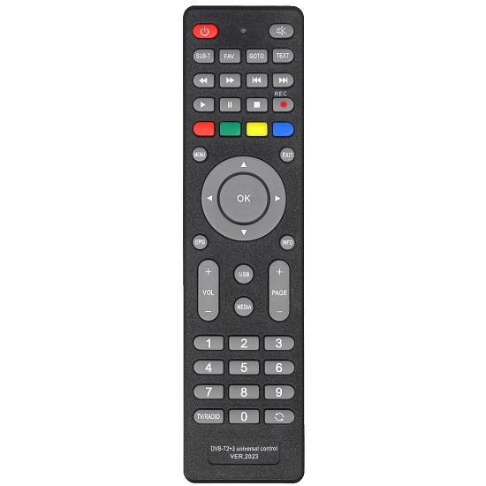 Пульт универсальный HUAYU DVB-T2+3 Ver.2023 универсальный пульт для dvb-t2+ IP TV